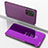 Leather Case Stands Flip Mirror Cover Holder for Samsung Galaxy A53 5G Purple