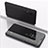 Leather Case Stands Flip Mirror Cover Holder for Samsung Galaxy M10 Black