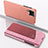 Leather Case Stands Flip Mirror Cover Holder for Samsung Galaxy M12