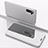 Leather Case Stands Flip Mirror Cover Holder for Samsung Galaxy Note 10 Silver