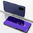 Leather Case Stands Flip Mirror Cover Holder for Samsung Galaxy S20 Plus Purple