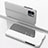 Leather Case Stands Flip Mirror Cover Holder for Xiaomi Poco C51 Silver