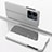 Leather Case Stands Flip Mirror Cover Holder for Xiaomi Poco C65 Silver