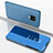 Leather Case Stands Flip Mirror Cover Holder for Xiaomi Redmi 10X Pro 5G Blue