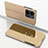 Leather Case Stands Flip Mirror Cover Holder for Xiaomi Redmi 13C Gold