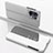 Leather Case Stands Flip Mirror Cover Holder for Xiaomi Redmi Note 13 5G Silver