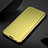 Leather Case Stands Flip Mirror Cover Holder L01 for Samsung Galaxy S21 FE 5G Gold