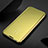 Leather Case Stands Flip Mirror Cover Holder L01 for Samsung Galaxy S22 5G Gold