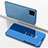 Leather Case Stands Flip Mirror Cover Holder L02 for Huawei P40 Lite Sky Blue