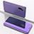 Leather Case Stands Flip Mirror Cover Holder L02 for Samsung Galaxy Note 10 Blue