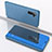 Leather Case Stands Flip Mirror Cover Holder L02 for Samsung Galaxy Note 10 Sky Blue