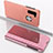 Leather Case Stands Flip Mirror Cover Holder L04 for Samsung Galaxy M11