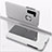 Leather Case Stands Flip Mirror Cover Holder L04 for Samsung Galaxy M11 Silver