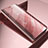 Leather Case Stands Flip Mirror Cover Holder L04 for Samsung Galaxy S23 Ultra 5G Rose Gold