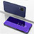 Leather Case Stands Flip Mirror Cover Holder L05 for Samsung Galaxy A22 4G Purple