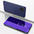 Leather Case Stands Flip Mirror Cover Holder L05 for Samsung Galaxy F42 5G Purple