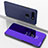 Leather Case Stands Flip Mirror Cover Holder M03 for Huawei Honor V20 Blue