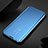 Leather Case Stands Flip Mirror Cover Holder M03 for Samsung Galaxy S20 Plus Blue
