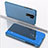 Leather Case Stands Flip Mirror Cover Holder QH1 for Xiaomi Poco M2 Blue