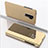 Leather Case Stands Flip Mirror Cover Holder QH1 for Xiaomi Poco M2 Gold