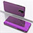 Leather Case Stands Flip Mirror Cover Holder QH1 for Xiaomi Poco M2 Purple