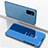 Leather Case Stands Flip Mirror Cover Holder ZL1 for Samsung Galaxy A05s Blue