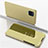 Leather Case Stands Flip Mirror Cover Holder ZL1 for Samsung Galaxy A12 5G Gold