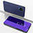 Leather Case Stands Flip Mirror Cover Holder ZL1 for Samsung Galaxy A12 Nacho Purple