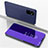 Leather Case Stands Flip Mirror Cover Holder ZL1 for Samsung Galaxy A15 4G Purple