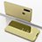 Leather Case Stands Flip Mirror Cover Holder ZL1 for Samsung Galaxy A20s Gold