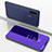 Leather Case Stands Flip Mirror Cover Holder ZL1 for Samsung Galaxy A20s Purple