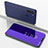Leather Case Stands Flip Mirror Cover Holder ZL1 for Samsung Galaxy A21 Purple