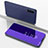 Leather Case Stands Flip Mirror Cover Holder ZL1 for Samsung Galaxy A50S Purple