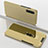 Leather Case Stands Flip Mirror Cover Holder ZL1 for Samsung Galaxy A70 Gold