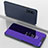 Leather Case Stands Flip Mirror Cover Holder ZL1 for Samsung Galaxy A70 Purple