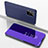 Leather Case Stands Flip Mirror Cover Holder ZL1 for Samsung Galaxy A91 Purple
