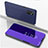 Leather Case Stands Flip Mirror Cover Holder ZL1 for Samsung Galaxy M52 5G Purple