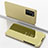 Leather Case Stands Flip Mirror Cover Holder ZL1 for Samsung Galaxy Note 20 Ultra 5G Gold