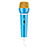 Luxury 3.5mm Mini Handheld Microphone Singing Recording with Stand M03 Blue