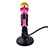 Luxury 3.5mm Mini Handheld Microphone Singing Recording with Stand M07 Pink