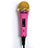 Luxury 3.5mm Mini Handheld Microphone Singing Recording with Stand M07 Pink