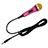 Luxury 3.5mm Mini Handheld Microphone Singing Recording with Stand M07 Pink