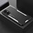 Luxury Aluminum Metal Back Cover and Silicone Frame Case for Oppo F21 Pro 5G Silver