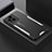 Luxury Aluminum Metal Back Cover and Silicone Frame Case for Oppo Find X3 5G Silver