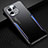 Luxury Aluminum Metal Back Cover and Silicone Frame Case for Xiaomi Mi 11 Lite 4G Blue