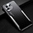 Luxury Aluminum Metal Back Cover and Silicone Frame Case for Xiaomi Mi 11 Lite 4G Silver