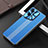 Luxury Aluminum Metal Back Cover and Silicone Frame Case J01 for Oppo Find X5 5G Blue