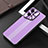 Luxury Aluminum Metal Back Cover and Silicone Frame Case J01 for Oppo Find X5 5G Purple