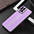 Luxury Aluminum Metal Back Cover and Silicone Frame Case J02 for Oppo Find X3 5G Purple