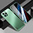 Luxury Aluminum Metal Back Cover and Silicone Frame Case JL1 for Apple iPhone 13 Pro Green